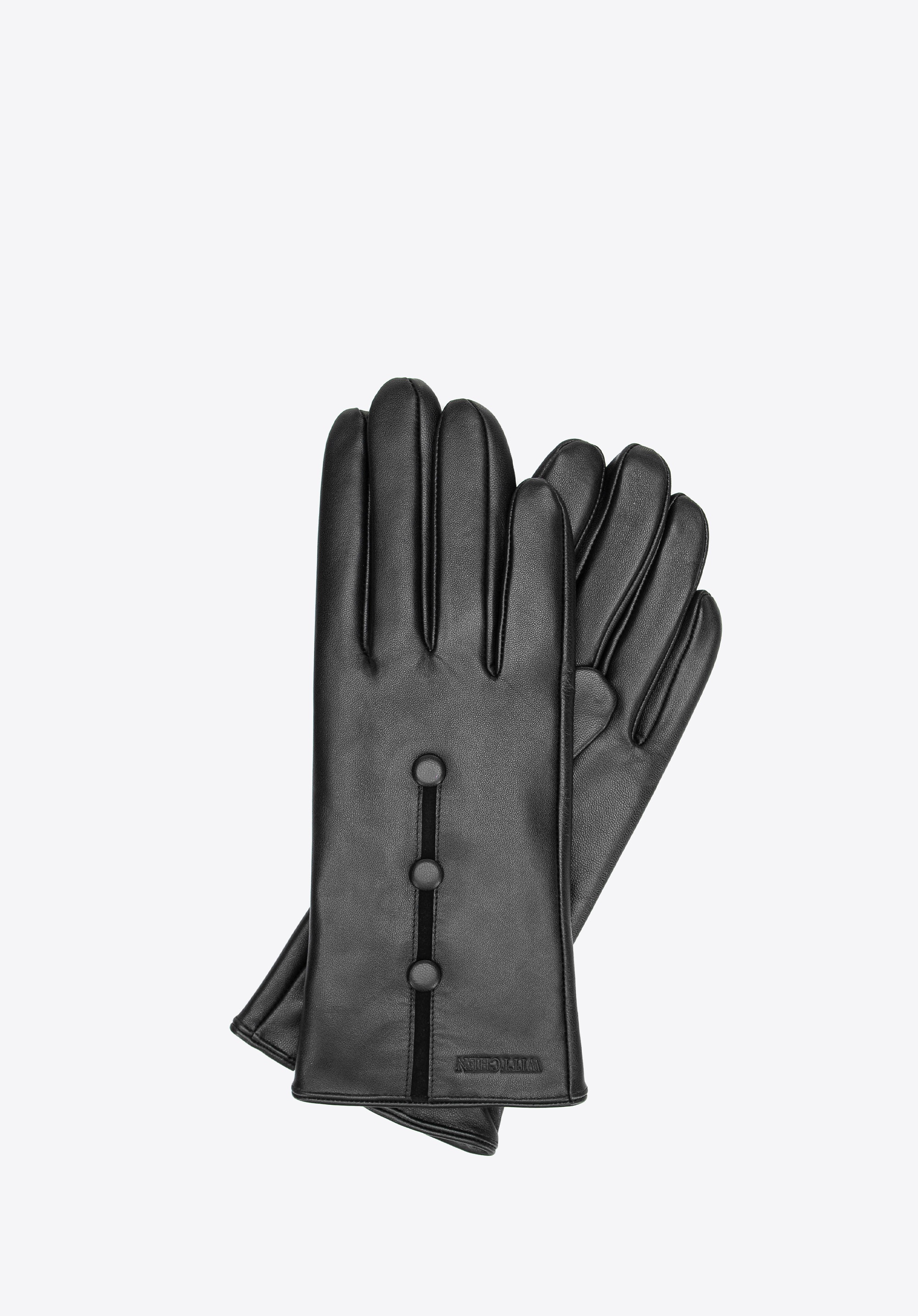 Damskie rękawiczki skórzane z ociepleniem czarne