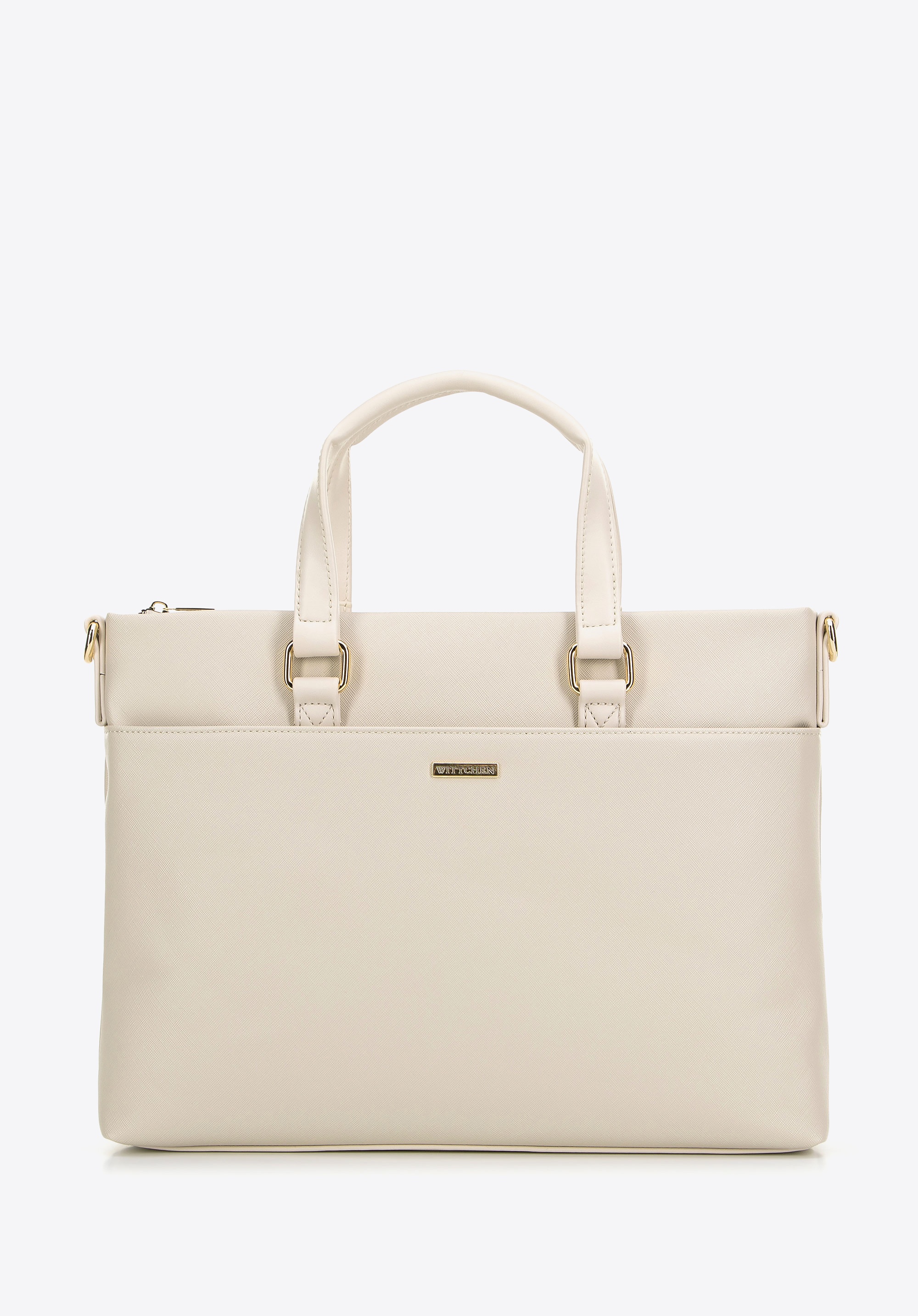 Damska torba na laptopa 13’’ z ekoskóry beżowa