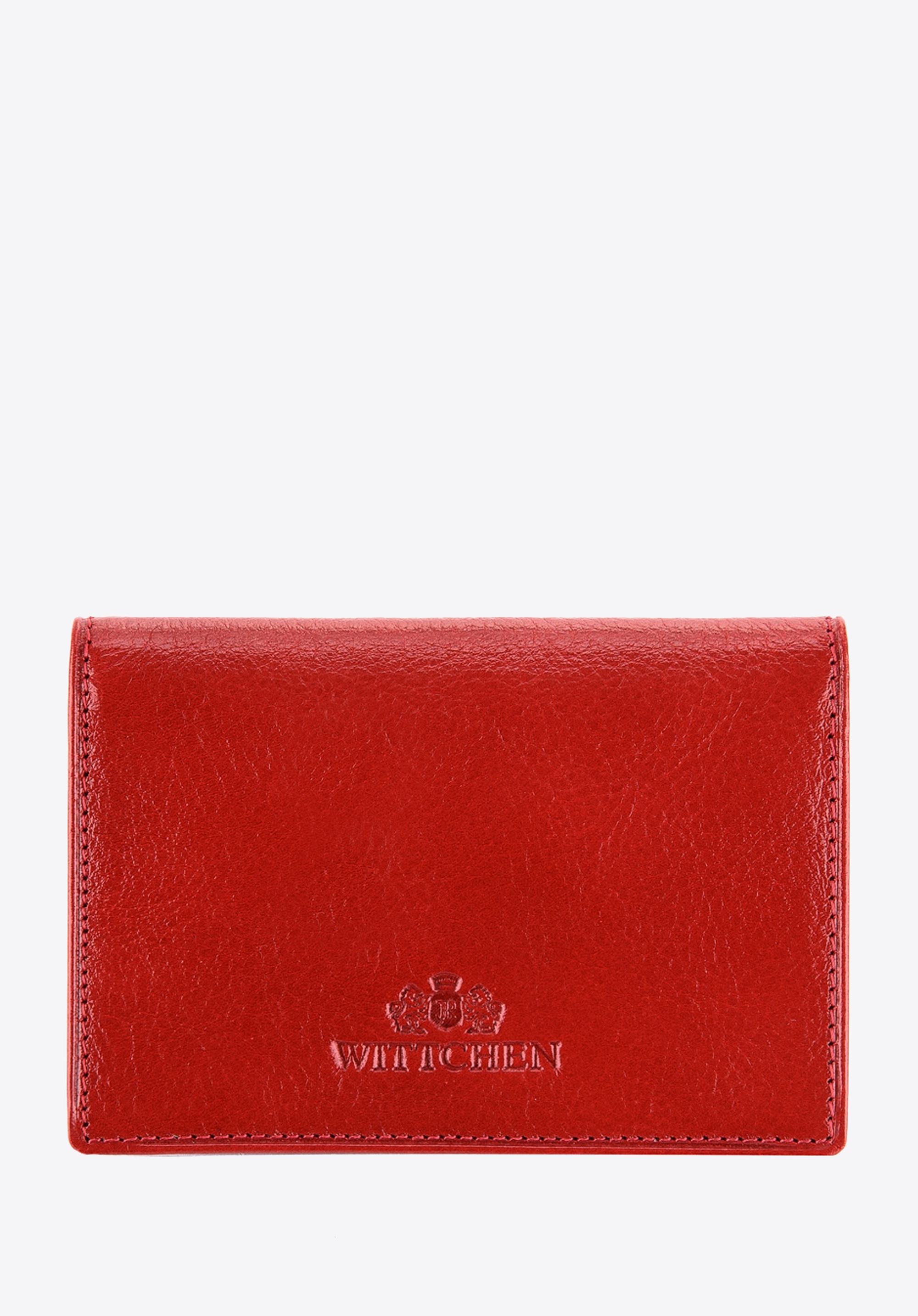 Skórzane etui na wizytówki czerwone