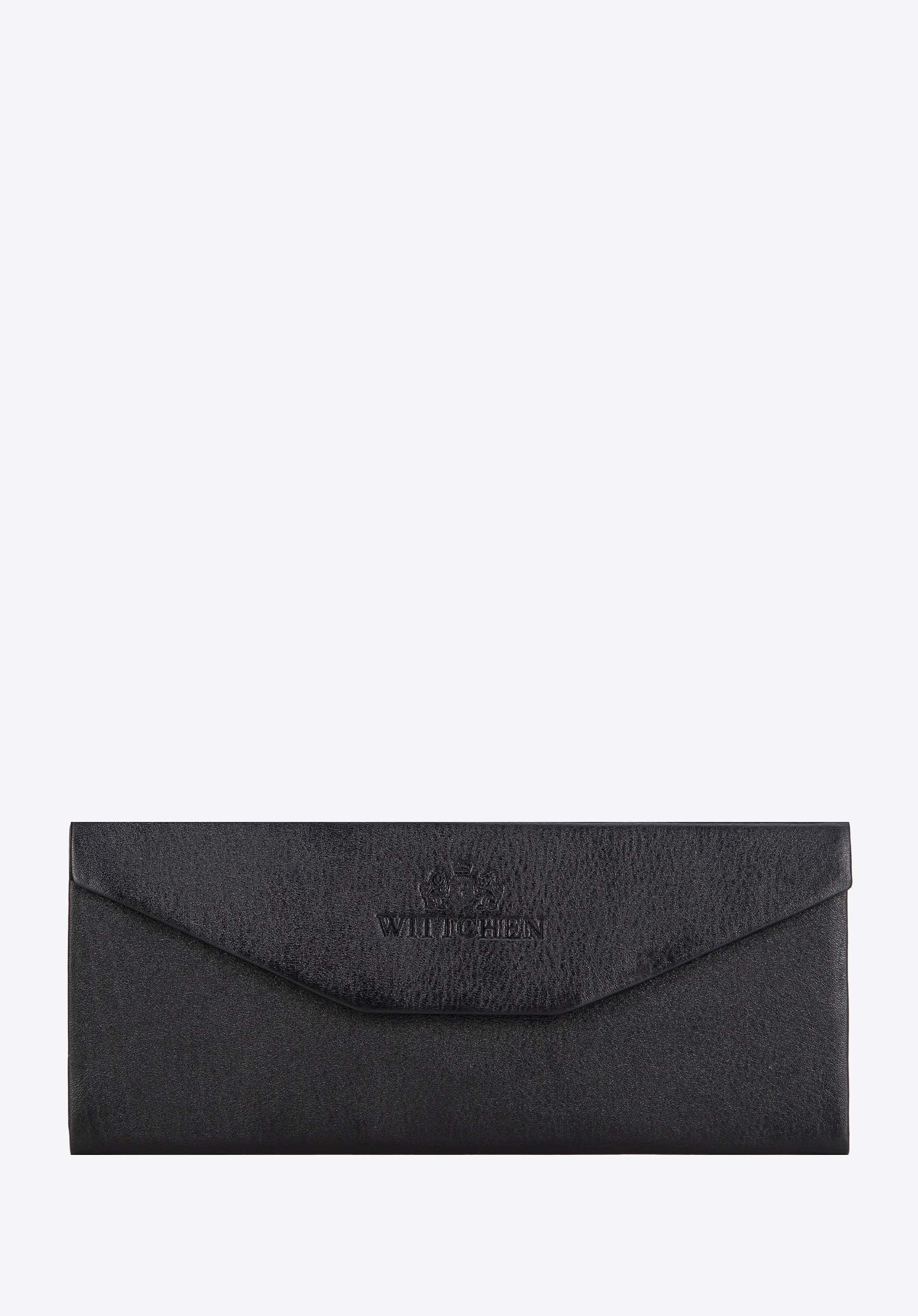 Etui na okulary ze skóry składane czarne