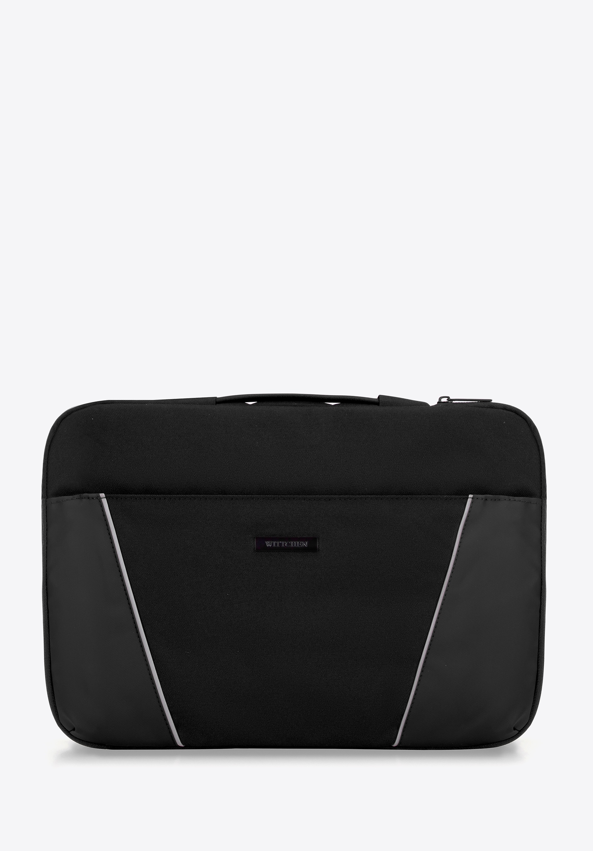 Pokrowiec na laptopa 15'' z ukośnymi przeszyciami czarny