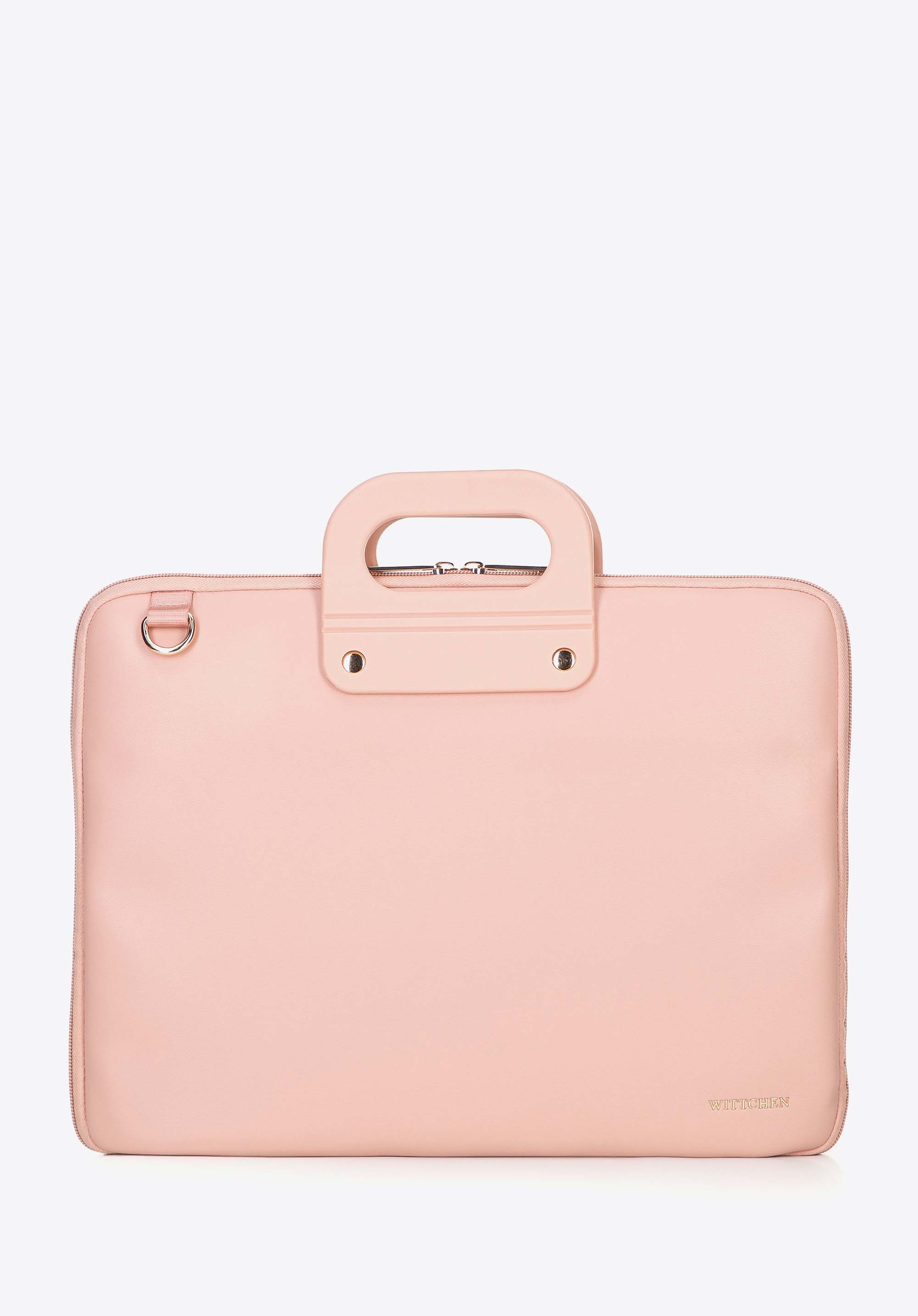 Torba na laptopa 15” z imitacji skóry różowa