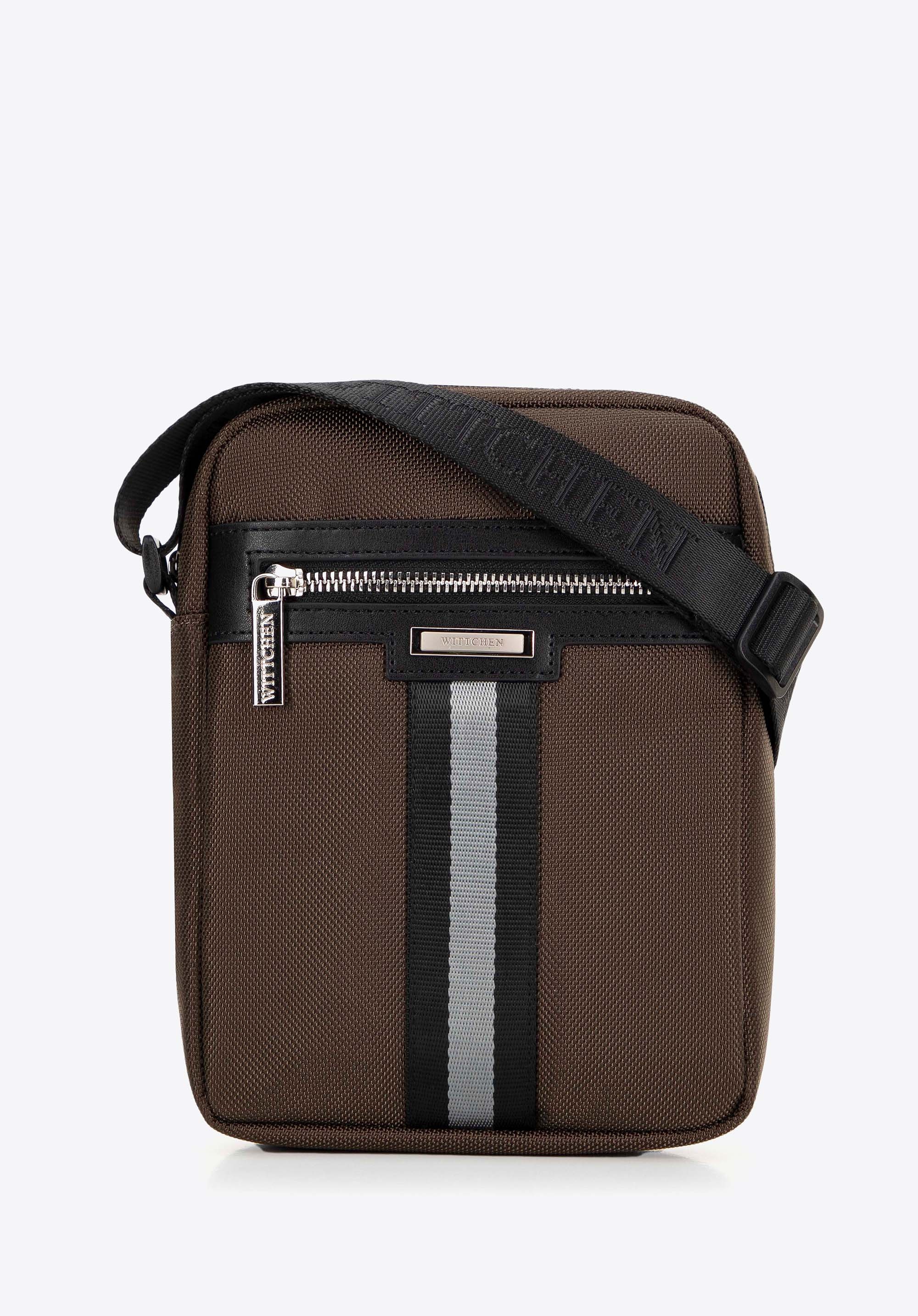 Męska listonoszka z dekoracyjną tasiemką zielona