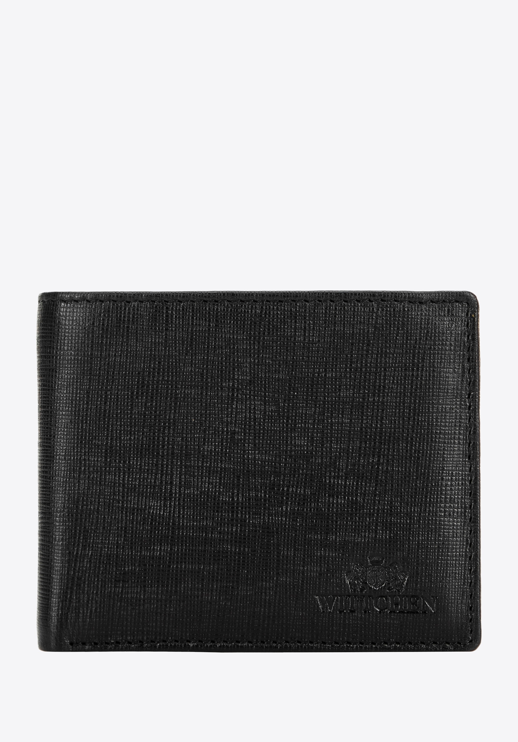Portfel męski z naturalnej skóry Saffiano czarny