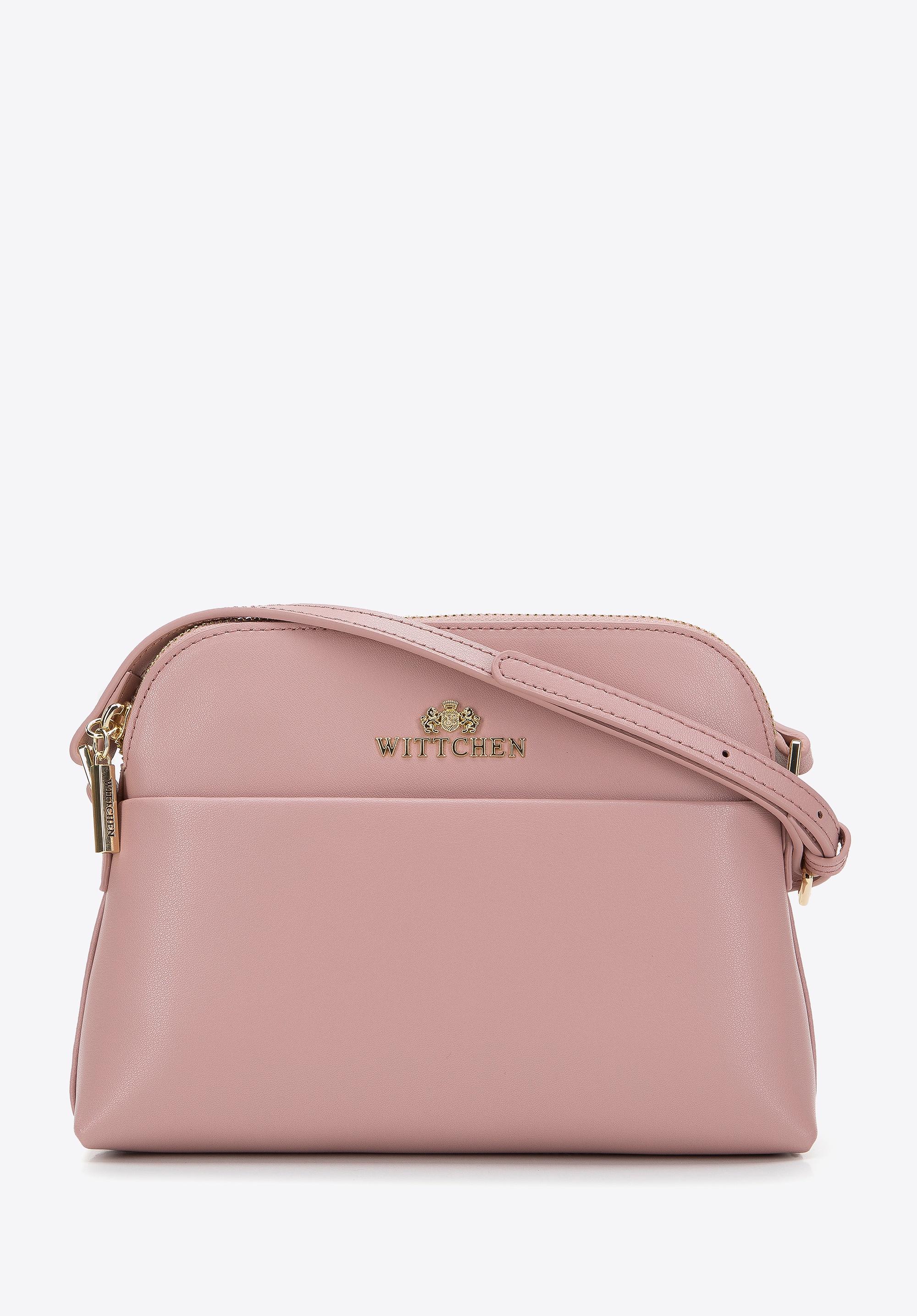 Damska saddle bag ze skóry prosta różowa