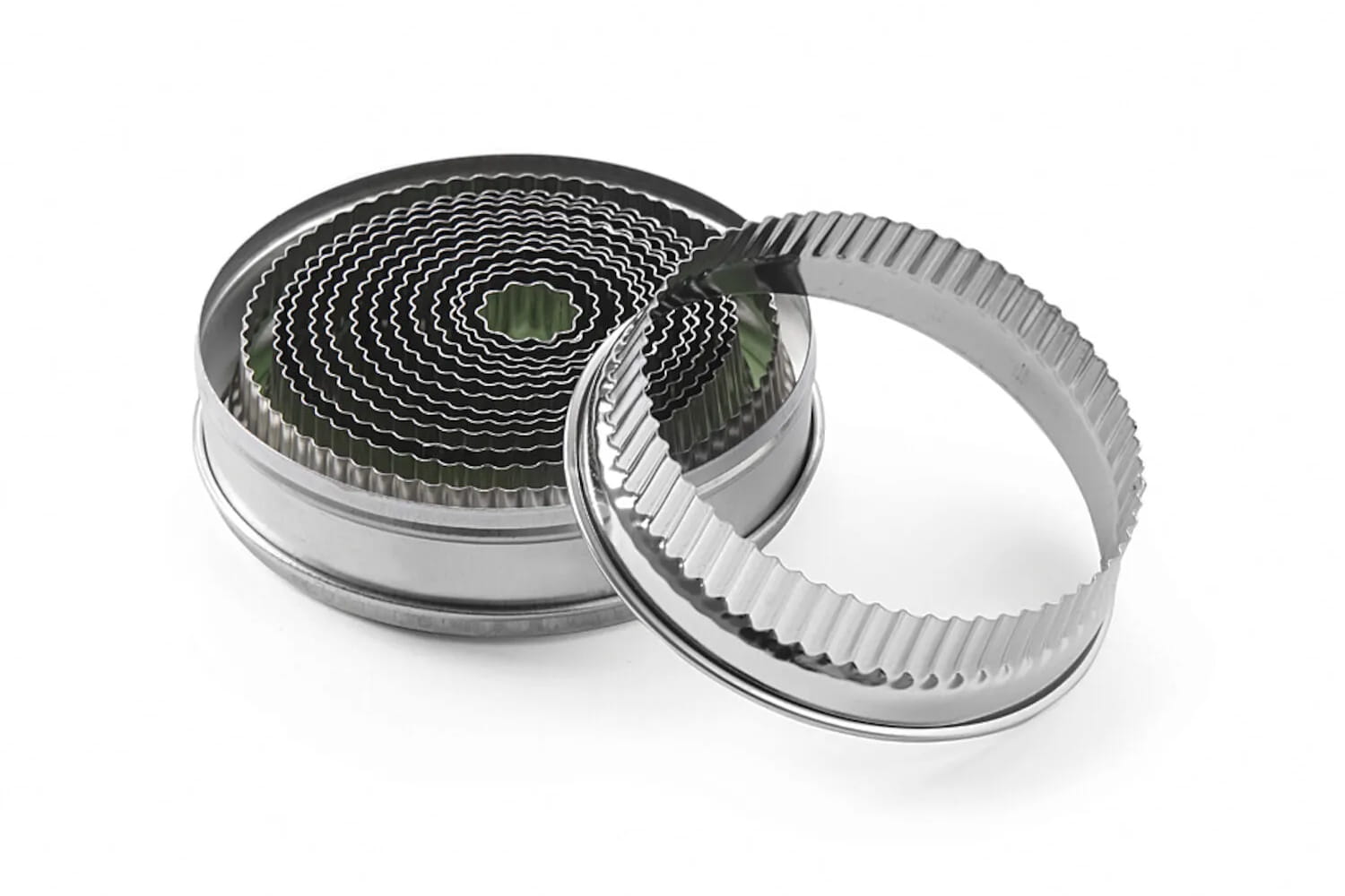 Wykrawacze, foremki do wycinania - okrągłe, karbowane 14 szt