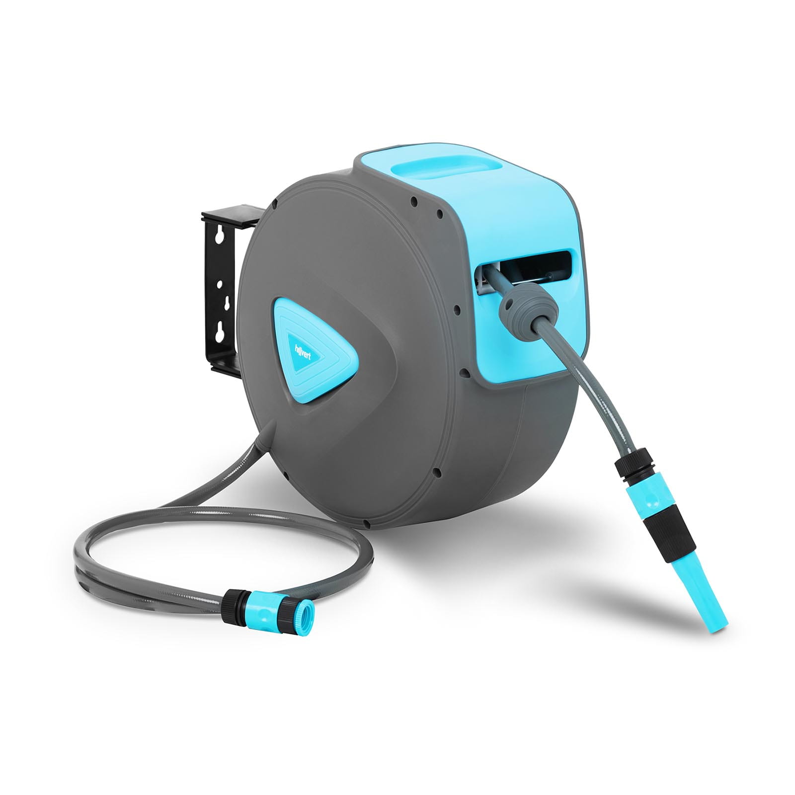 Wąż ogrodowy na bębnie 15+1,5m, automatyczne zwijanie