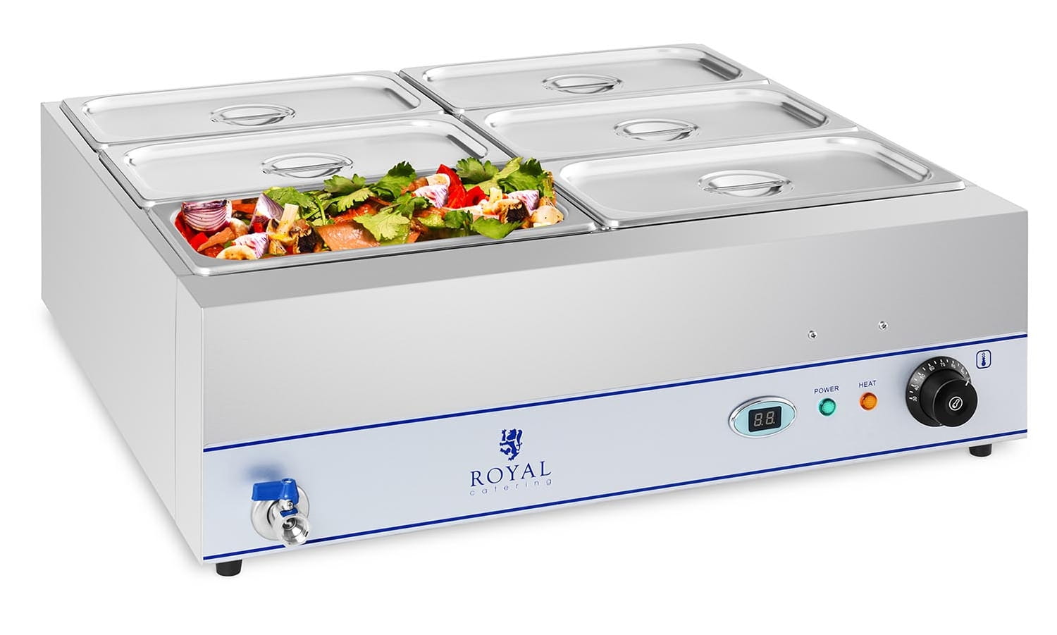 Bemar elektryczny z kranikiem + 6 pojemników GN 1/3