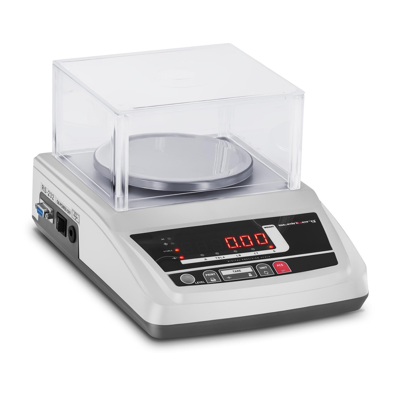 Waga laboratoryjna z osłoną 3000g/0,01g LED