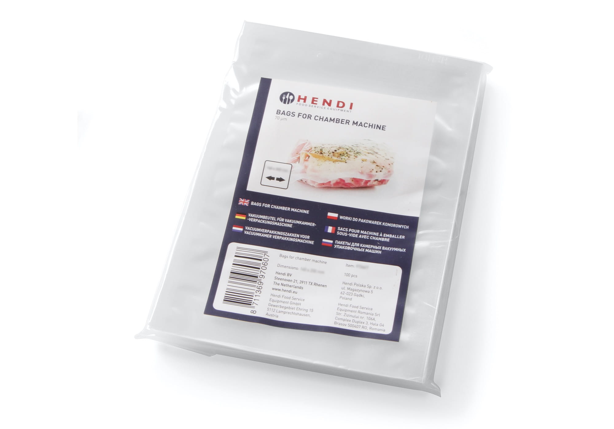 Worki gładkie 250x350mm do pakowarek komorowych