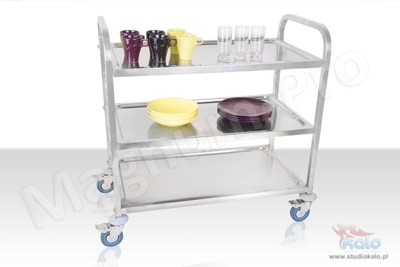 Wózek kelnerski z 3 półkami