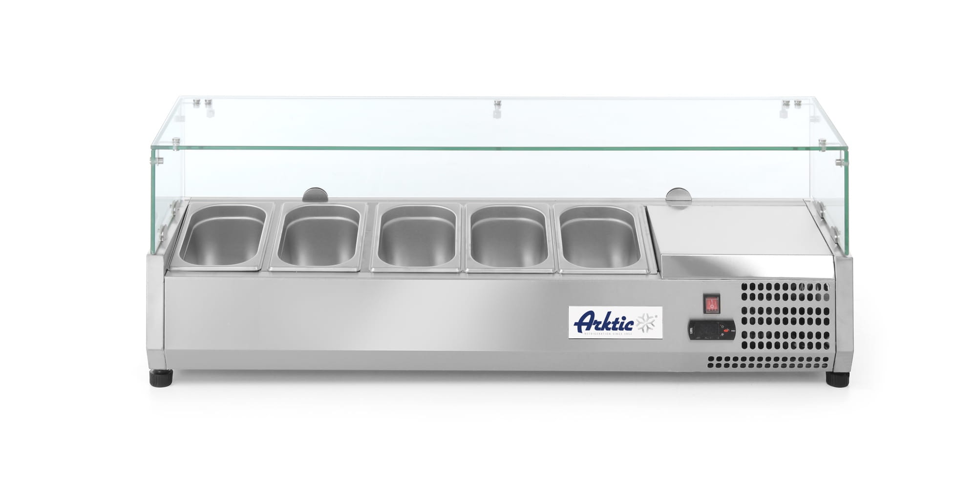Nadstawa chłodnicza ze szklaną osłoną 5 x GN 1/4 Hendi