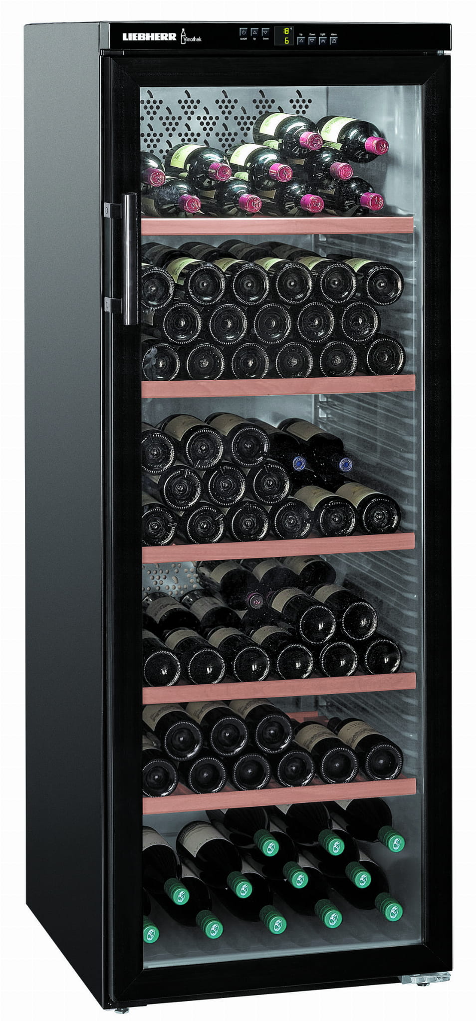 Chłodziarka do wina 6 stref temperatur na 200 butelek