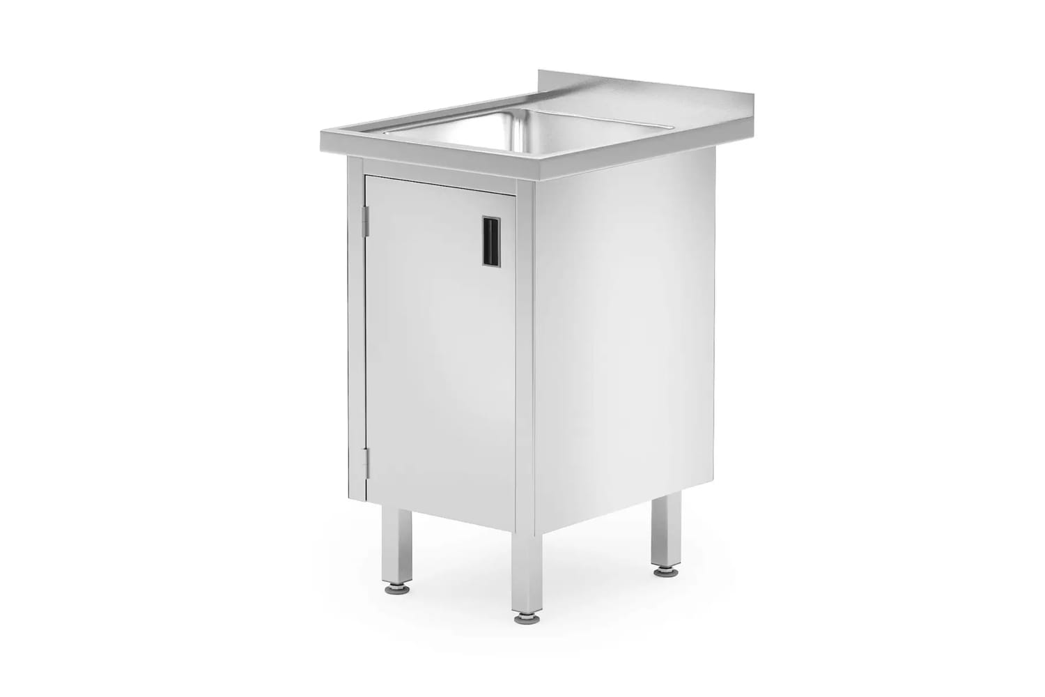 Basen gastronomiczny, zlewozmywak 50x60x85cm z szafką i rantem | 813492