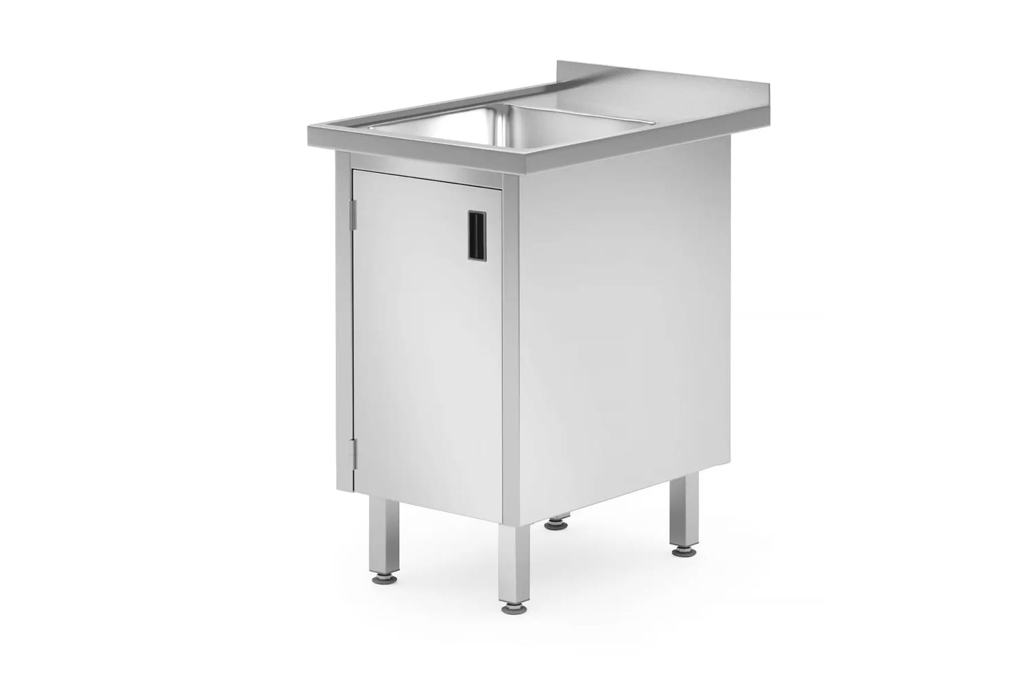 Basen gastronomiczny, zlewozmywak 50x70x85cm z szafką i rantem | 813539