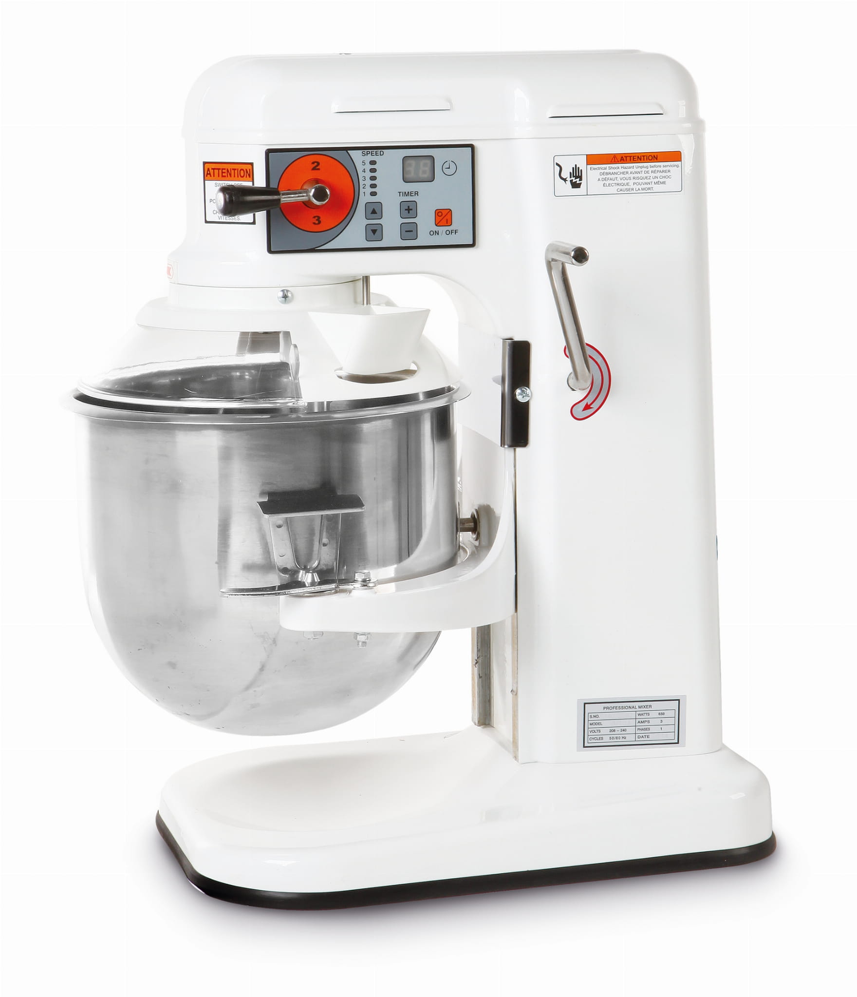 Mikser planetarny model 10 + 3 końcówki Hendi