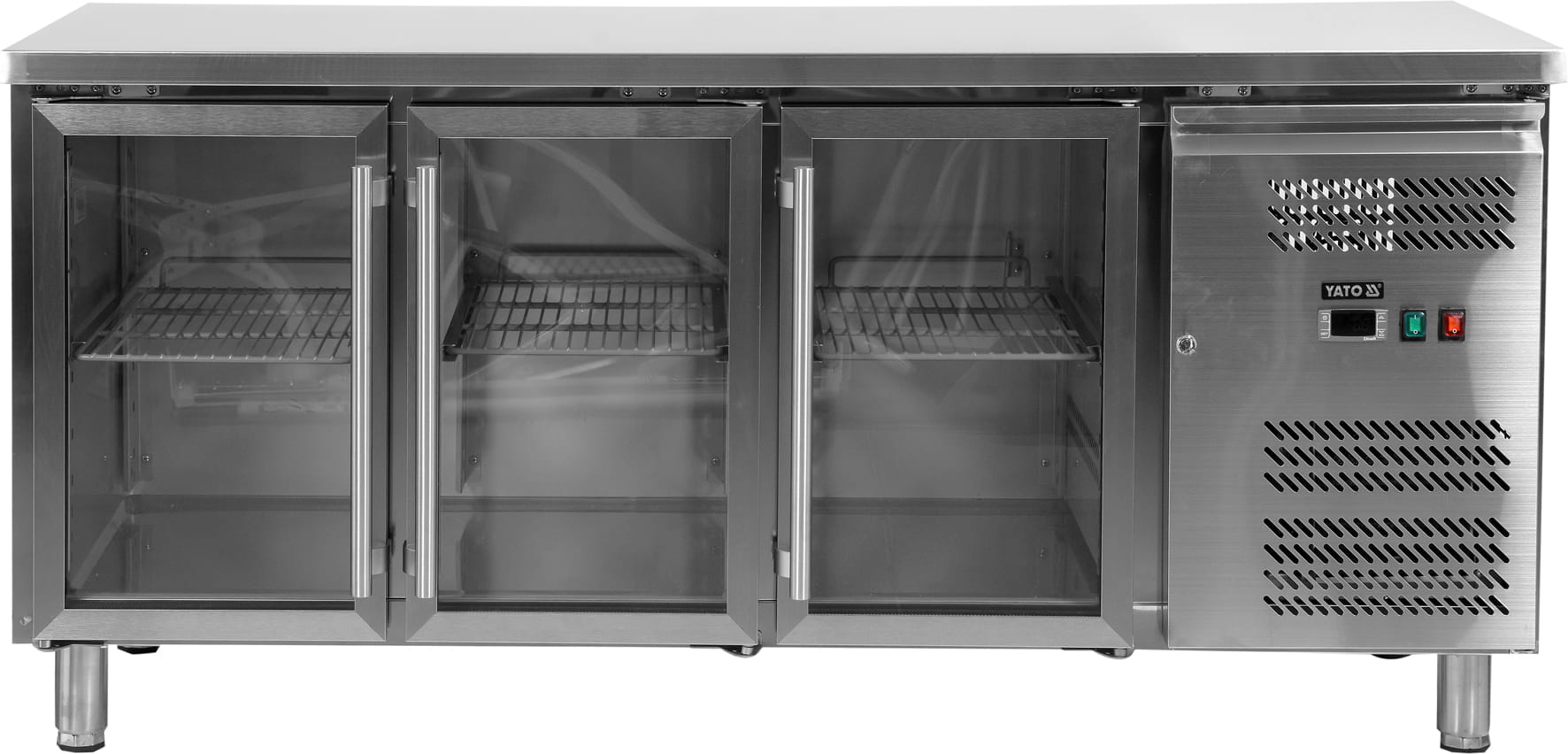 Stół chłodniczy 3-drzwiowy przeszklony 179,5x70x85cm