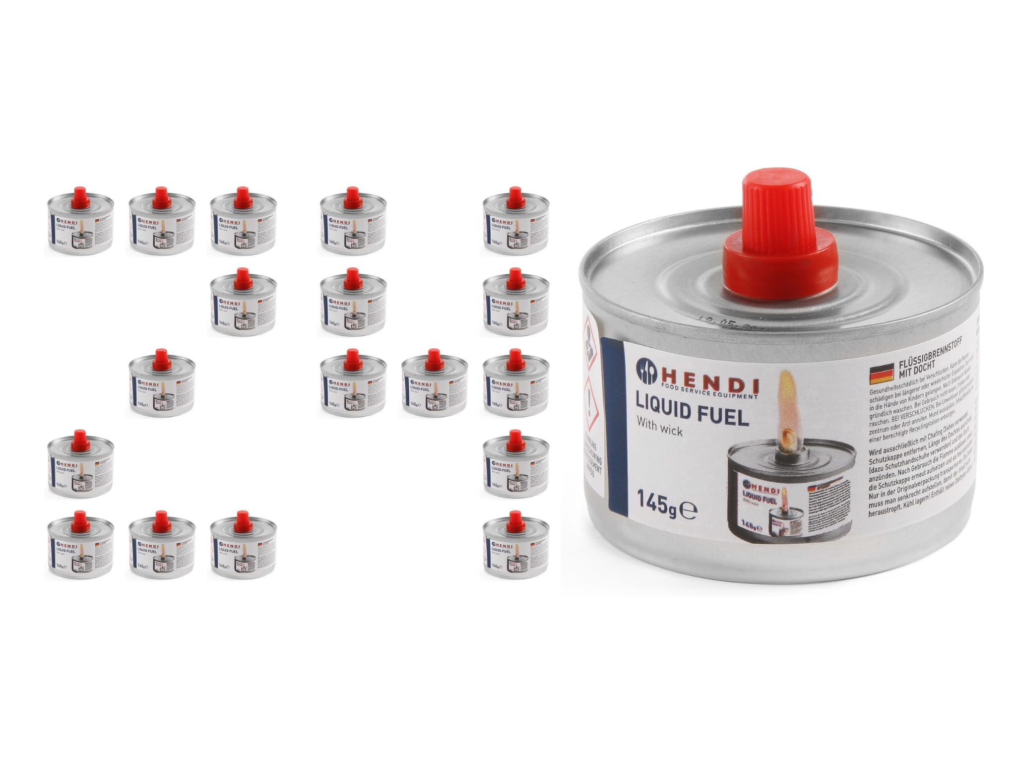 Paliwo do podgrzewaczy stołowych knot 24 x 145g Hendi