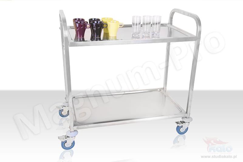 Wózek kelnerski z 2 półkami