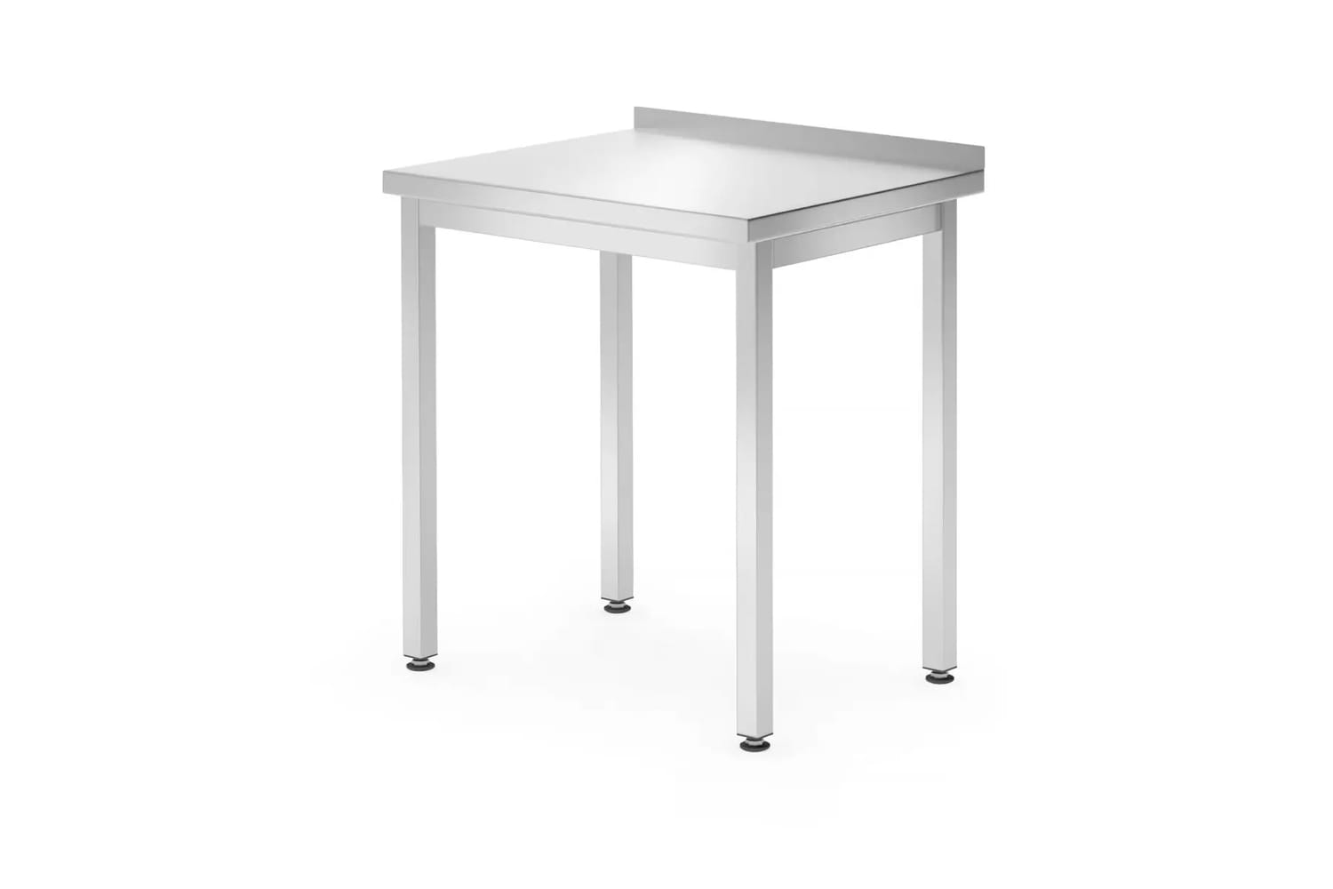 Stół gastronomiczny przyścienny 60x60x85cm z rantem, skręcany | 817186