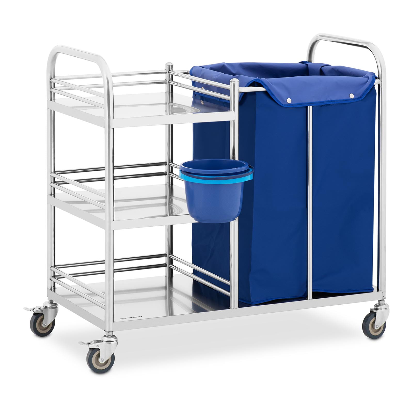 Wózek laboratoryjny, 3 półki 34,5 x 42 cm + worek na pranie