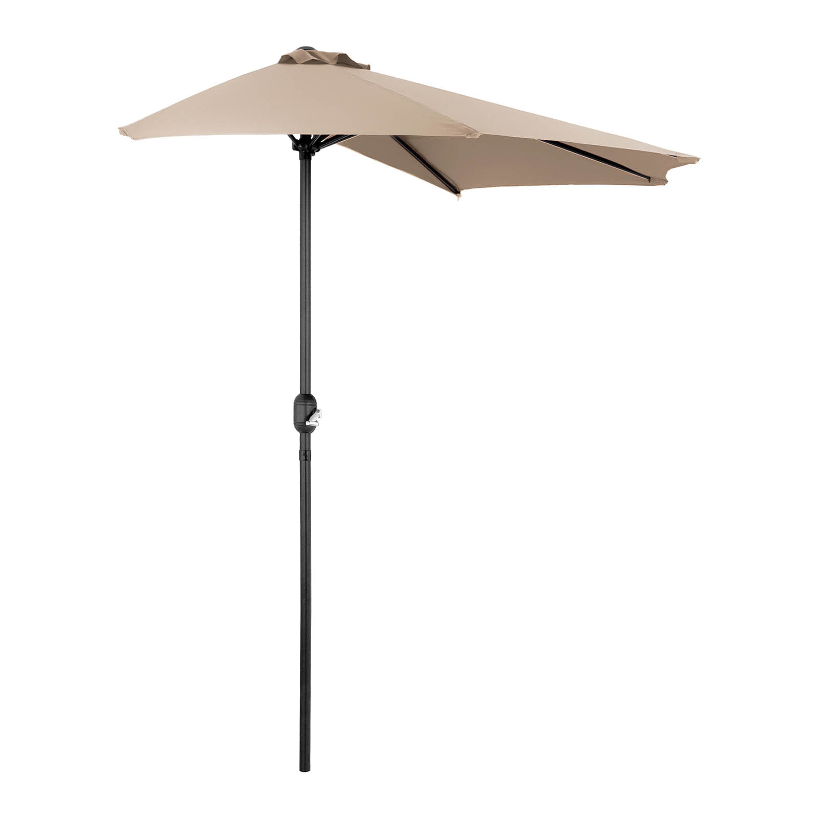 Parasol ogrodowy stojący, półokrągły kremowy