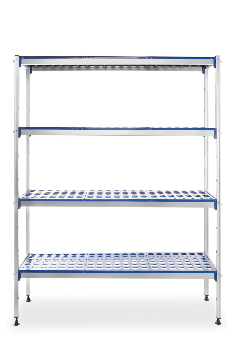 Regał magazynowy, 4 perforowane półki