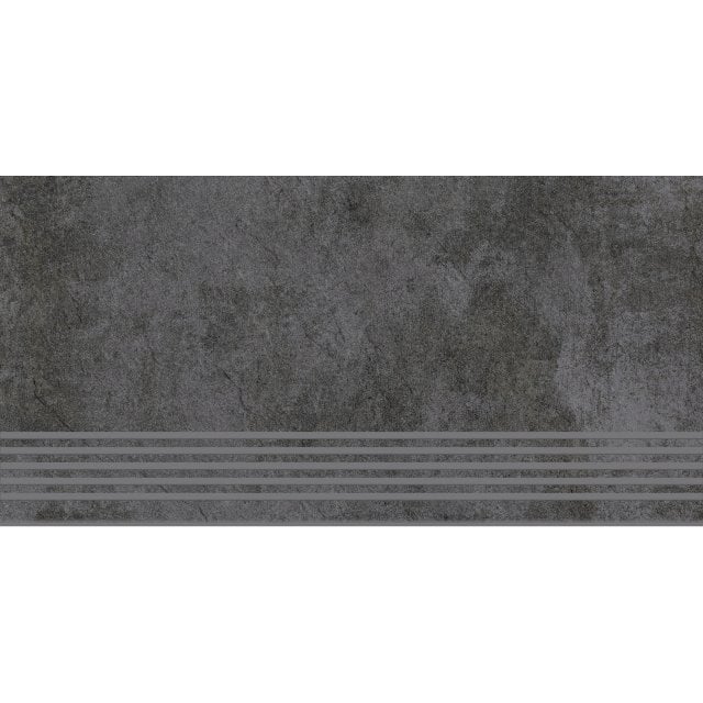 Gres szkliwiony stopnica MORENCI graphite structure mat 29,8x59,8 gat