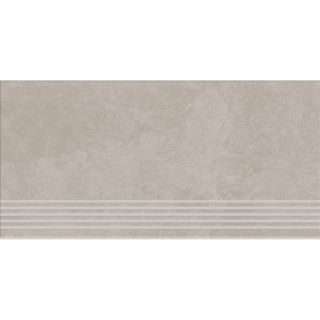 Gres szkliwiony stopnica ARES light grey mat rect 29,8x59,8 gat. I