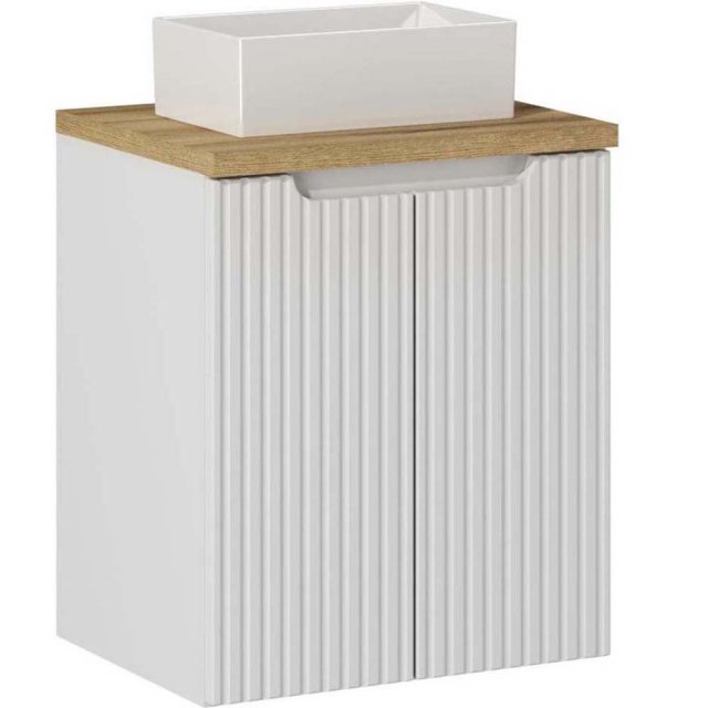 COMAD Zestaw mebli NOVA WHITE szafka z drzwiami z blatem OAK 50 cm, u