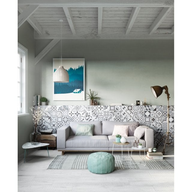 Gres szkliwiony hiszpański Gayafores LUMIER BLACK mat 33,15x33,15 gat