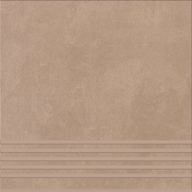 Gres szkliwiony stopnica ARES brown mat 29,8x29,8 gat. I