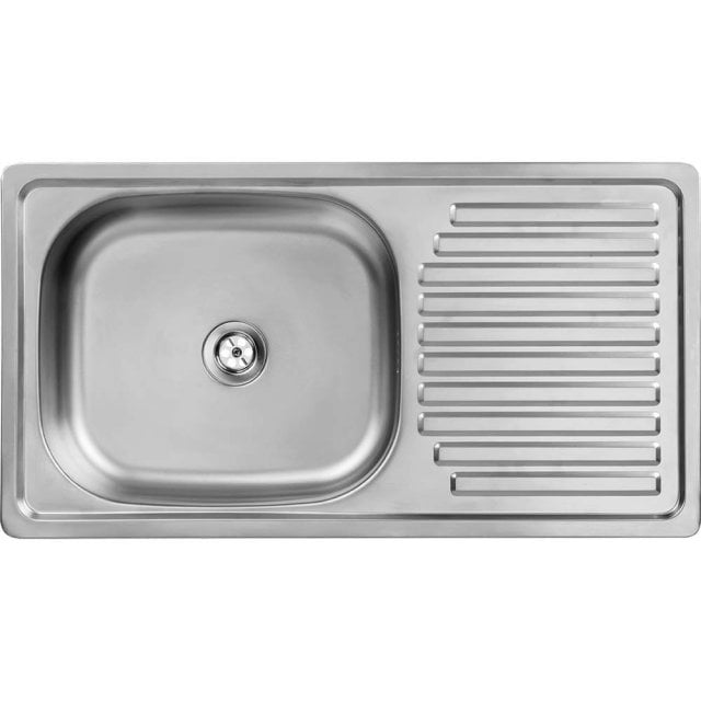 KUCHINOX Zlewozmywak stalowy TRAFIS 1-komorowy z ociekaczem inox gład