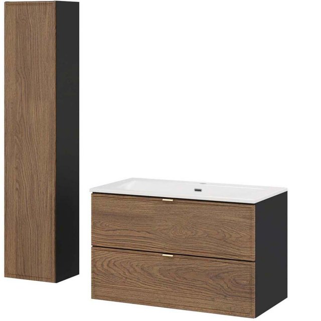 COMAD Zestaw mebli TALIA CASELLA szafka z umywalką SKY WHITE 80 cm, s