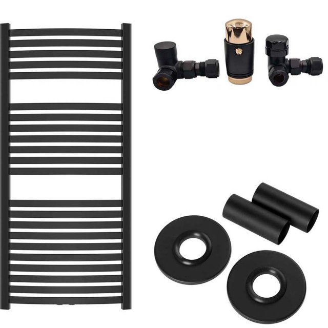 INVENA Grzejnik łazienkowy PROV 120x54 zes. OSIOWY maskownica poj. cz