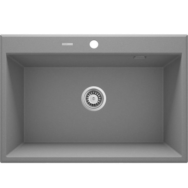 DEANTE Zlewozmywak granitowy ERIDAN szary metalik 1-komorowy ZQE_S103