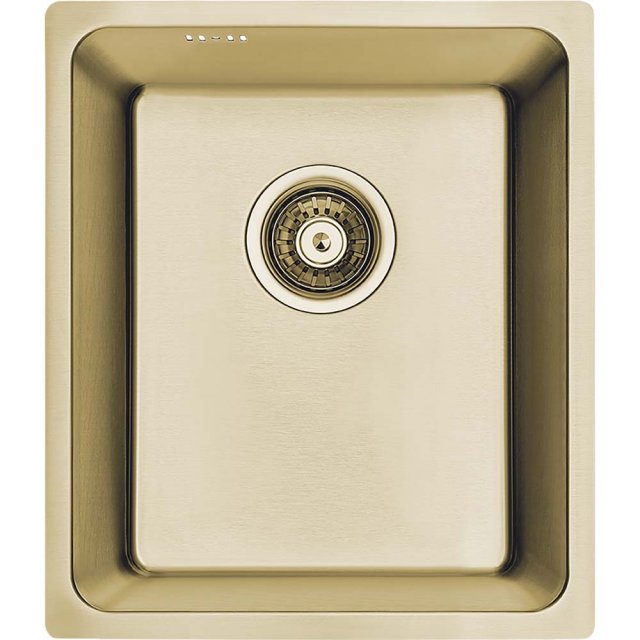 LAVEO Zlewozmywak stalowy ADEN 38x44 cm 1-komorowy złoty SLA_G10A