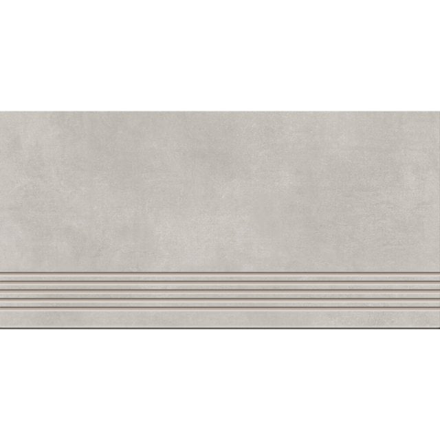 Gres szkliwiony stopnica SILVER PEAK light grey mat 29,8x59,8 gat. I