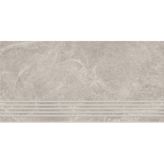 Gres szkliwiony stopnica MARENGO light grey mat 29,8x59,8 gat. I