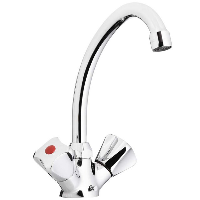 KFA Bateria umywalkowa stojąca STANDARD wylewka 18,5 cm chrom 303-415