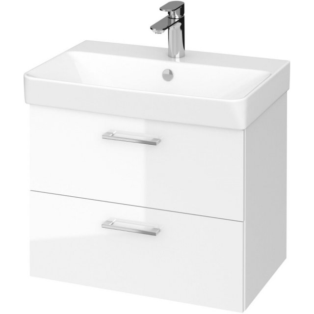 Szafka z umywalką w zestawie SET B279 LARA MILLE SLIM 60 biała DSM