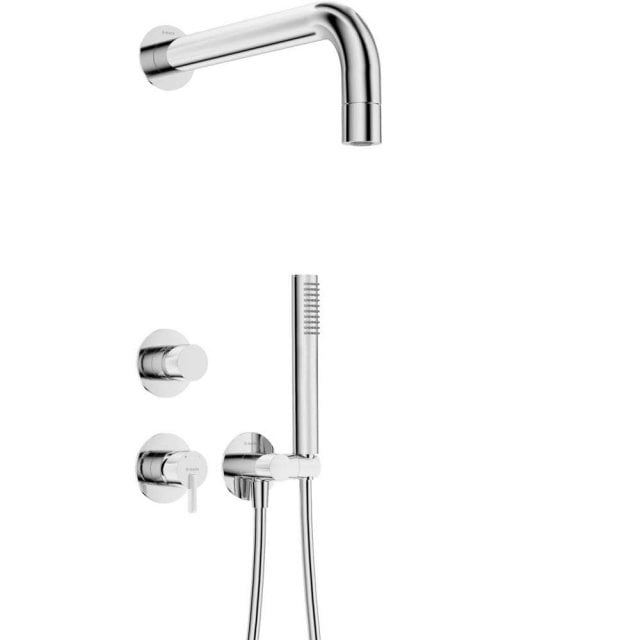 DEANTE Zestaw prysznicowy podtynkowy SILIA z główką prysznicową chrom