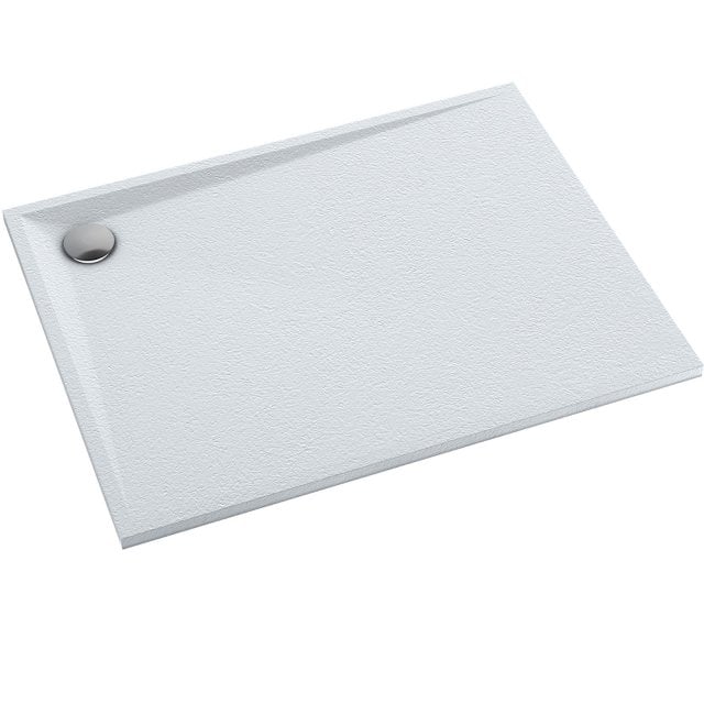 OMNIRES Brodzik prostokątny STONE 100x80x3 biały mat STONE80-100BM