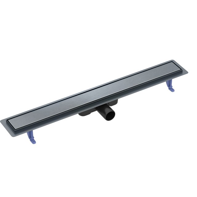 CERSANIT Odpływ liniowy TAKO 80 z rusztem dwustronnym czarny gun meta