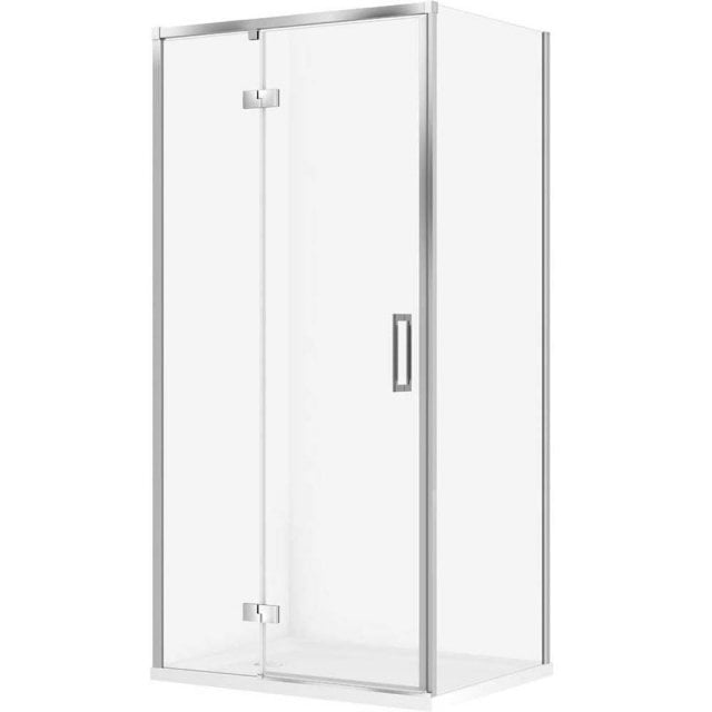 CERSANIT Kabina prysznicowa LARGA lewa chrom 100x80 z brodzikiem TAKO