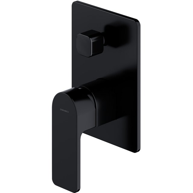 OMNIRES Bateria prysznicowo-wannowa BARETTI podtynkowa czarna mat BA7