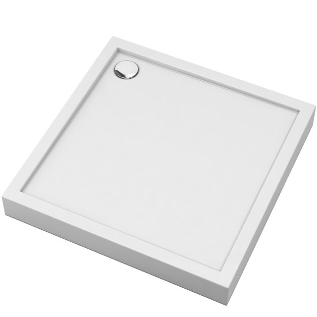 OMNIRES Brodzik kwadratowy CAMDEN 90x90 biały połysk CAMDEN90-KBP