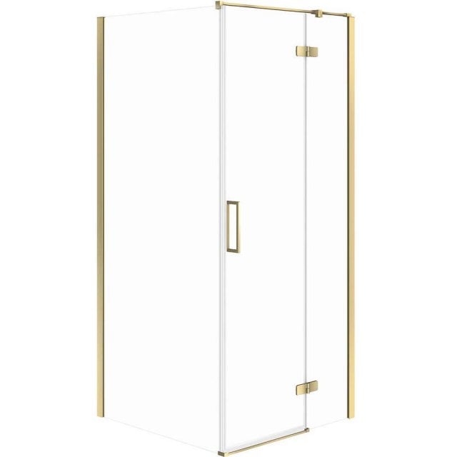 CERSANIT Kabina prysznicowa kwadratowa JOTA prawa 80x80 złota, szkło