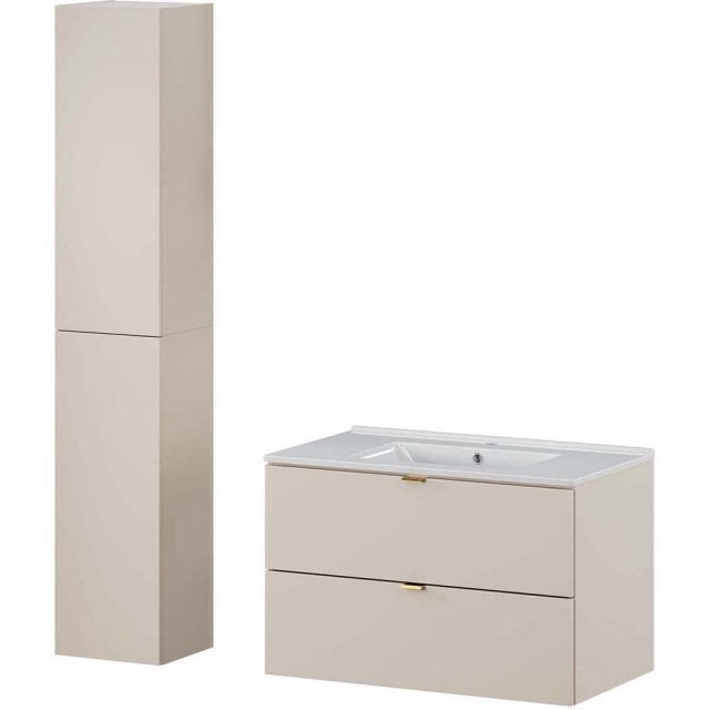 COMAD Zestaw mebli DALIA CASHMERE szafka z umywalką meblową LAVA 80 c