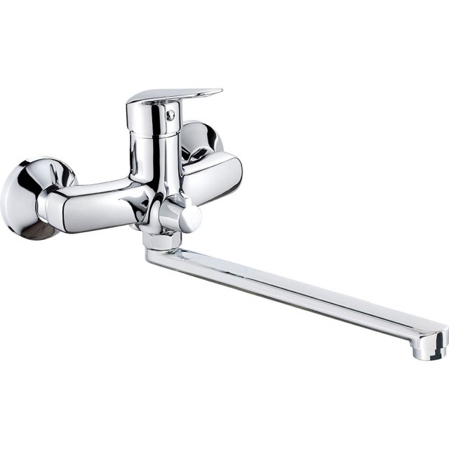 DEANTE Bateria umywalkowa ścienna BORO z wydłużoną wylewką chrom BMO_